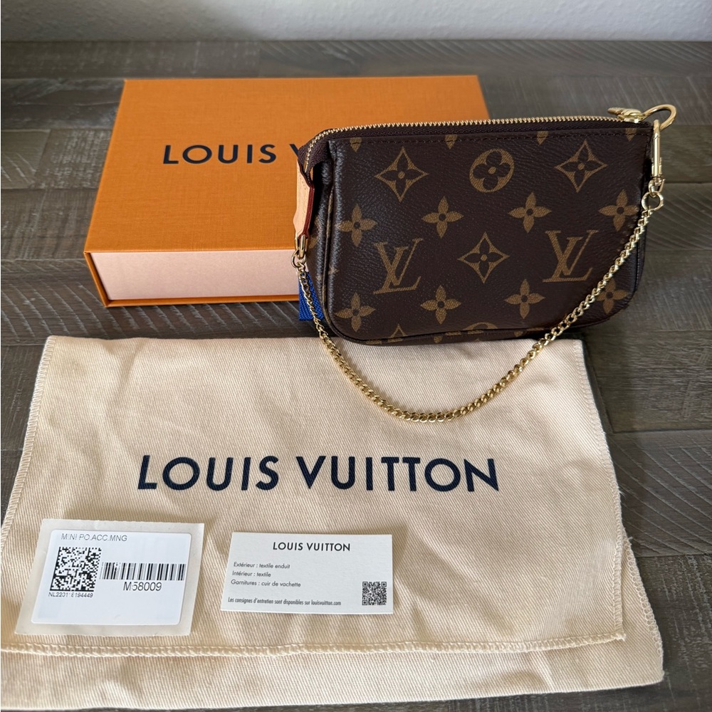 Authentic Louis Vuitton Mini Pochette Monogram